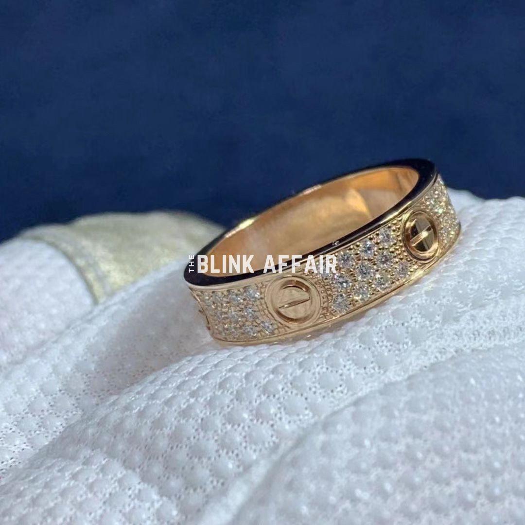Cartier pave cheap diamond ring