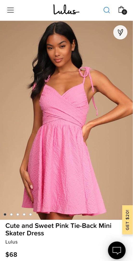 Lulus pink skater dress sales