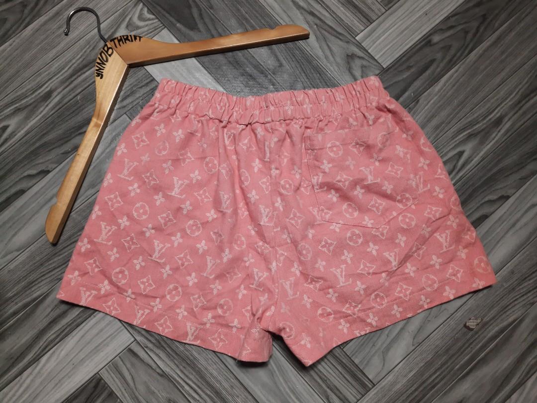 Louis Vuitton Pink Silk 2022 Monogram Ombre Bermuda Shorts Pants M