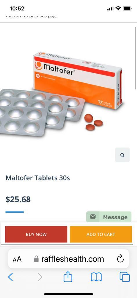 MALTOFER Tablets (Oral Iron Therapy), Health & Nutrition, Health