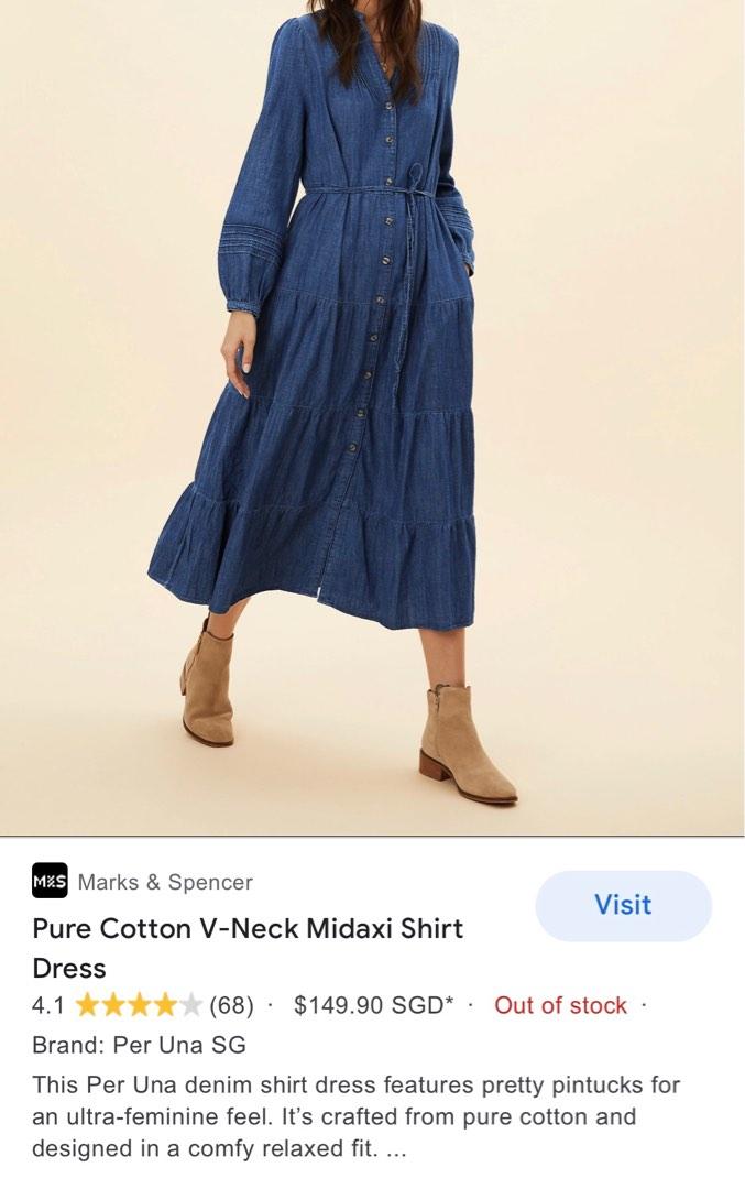 Inside Marks And Spencer Denim Dress RTP Marks Spencer M&S Denim
