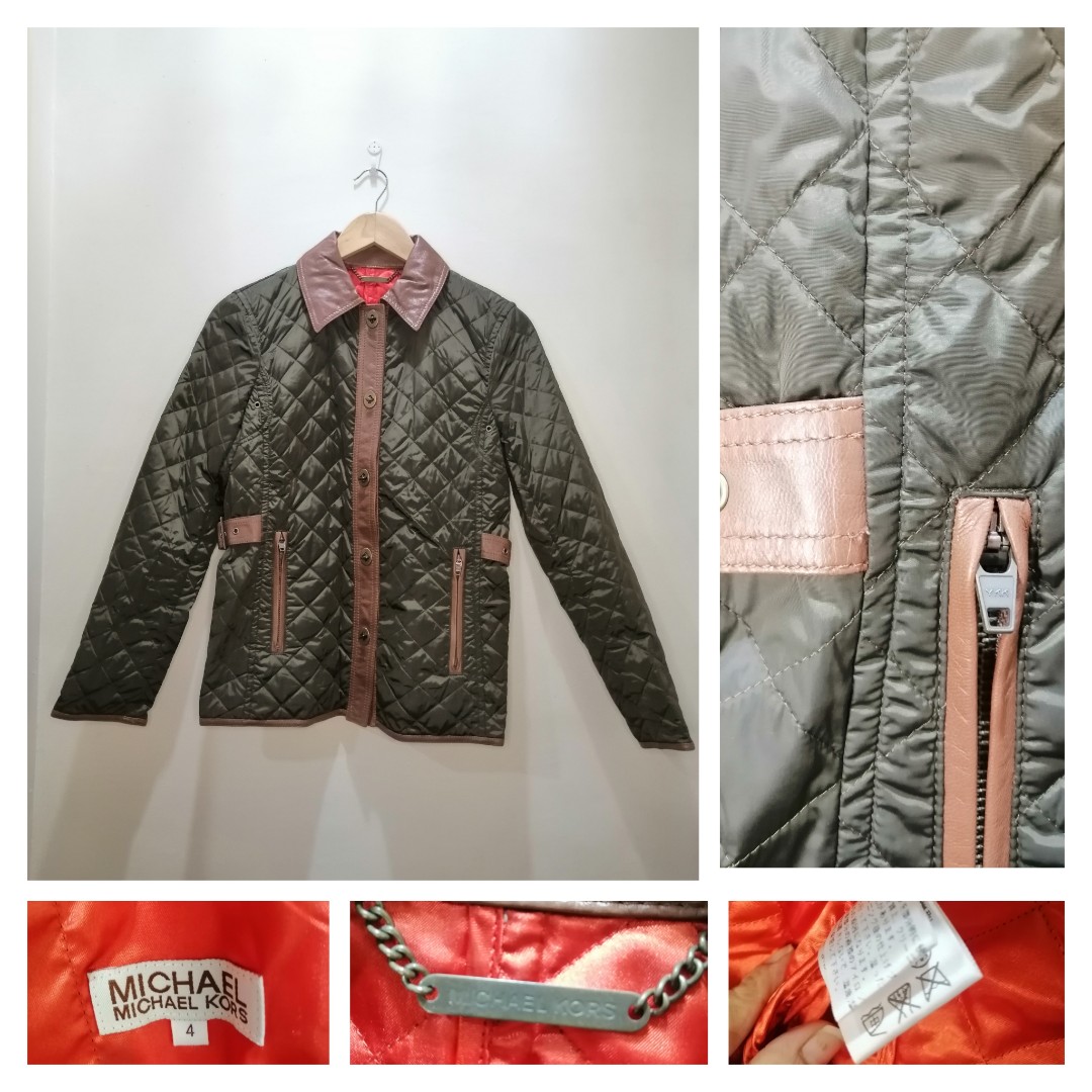 Michael Kors quilted jacket, Luxury, Apparel on Carousell