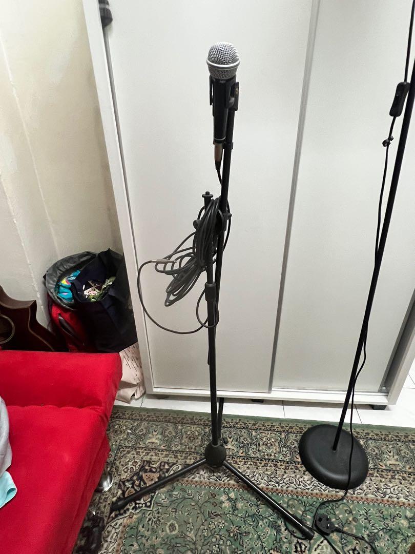 Microphone and mic stand, Audio, Microphones on Carousell