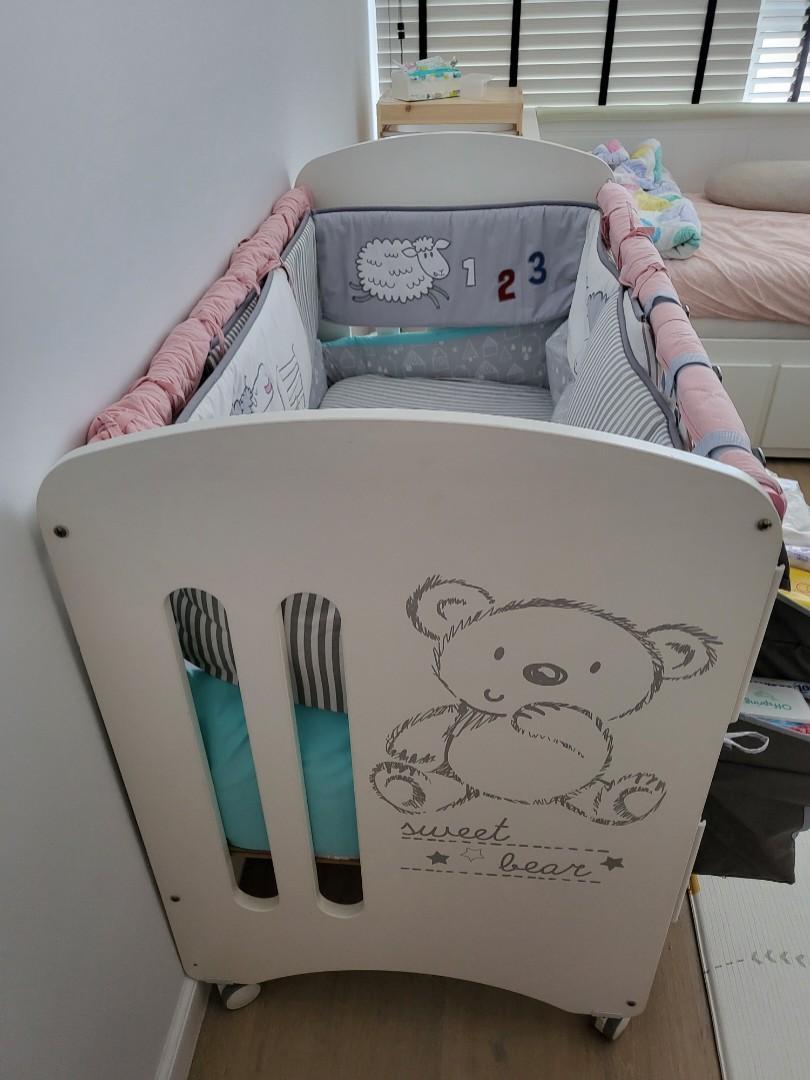 Micuna Sweet Bear Baby Cot/crib with Relax system, Babies & Kids, Baby