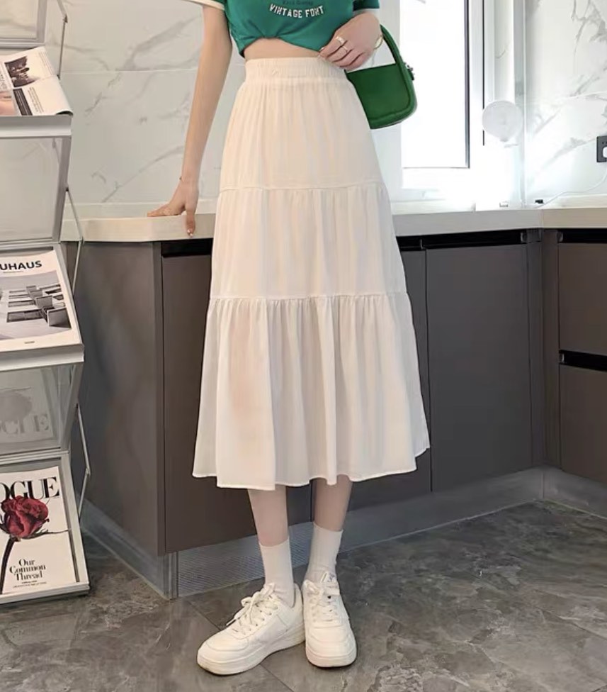 Midi Skirt - White main image 0