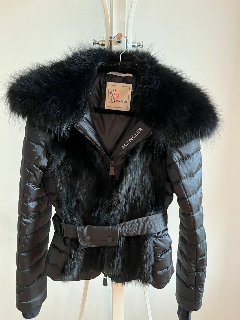 MONCLER Grenoble belted puffer ski jacket Women s Fashion Coats