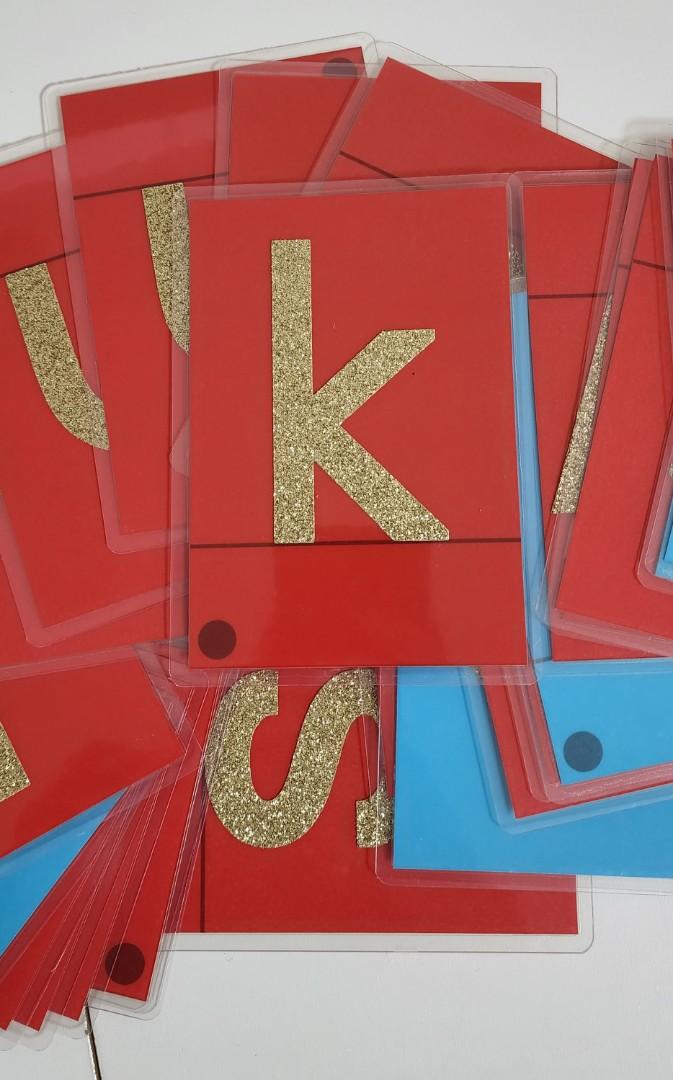 Montessori sandpaper letters, Hobbies & Toys, Toys & Games on Carousell