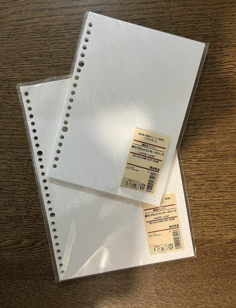 Muji A5/B5 Square Grid Paper, Hobbies & Toys, Stationery & Craft ...