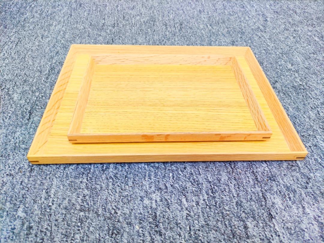 MUJI Wooden Oak Tray X 2, Furniture & Home Living, Kitchenware