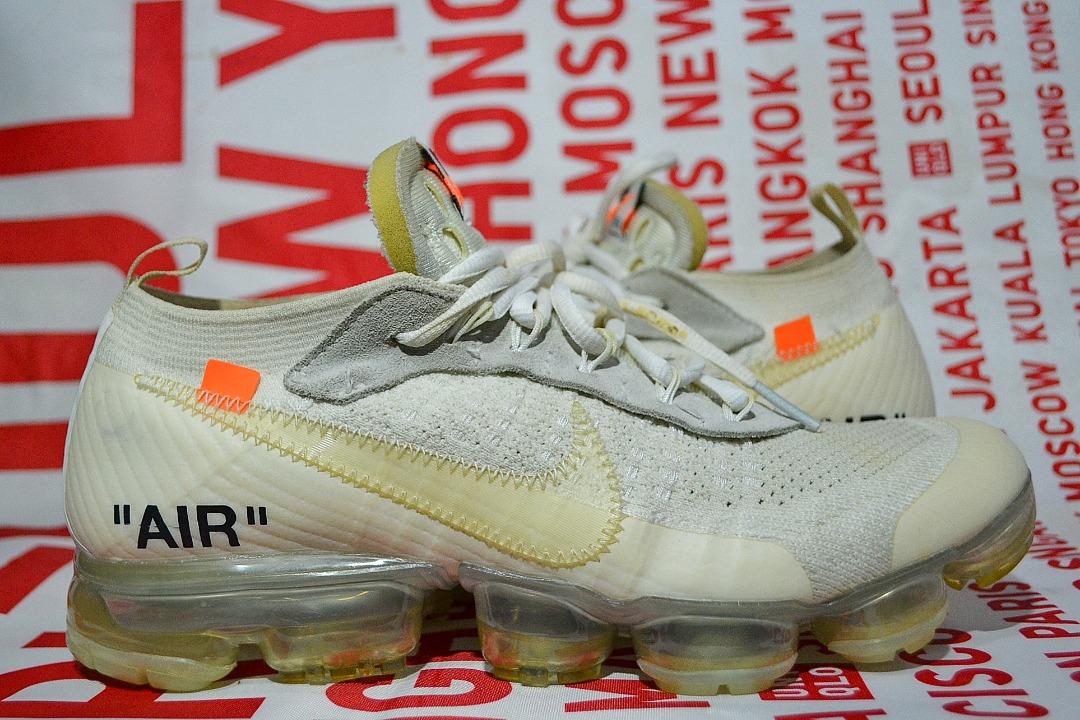 NIKE X OFF WHITE THE 10 AIR VAPORMAX FLYKNIT SNEAKERS AUTHENTIC