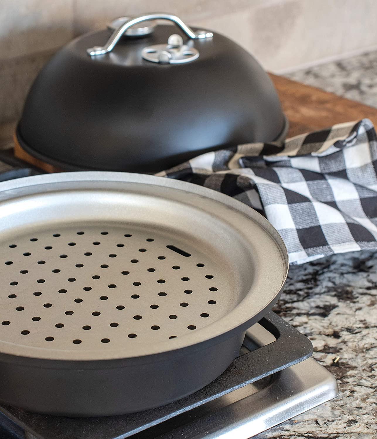 Nordic Ware 36567 Personal Size Stovetop Kettle Smoker, Black