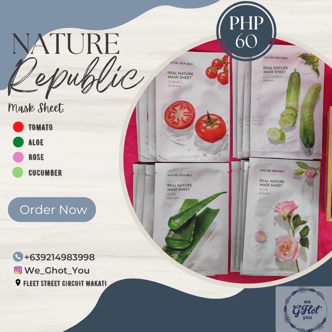 Original Nature Republic Mask Sheet, Beauty & Personal Care, Face, Face Care on Carousell