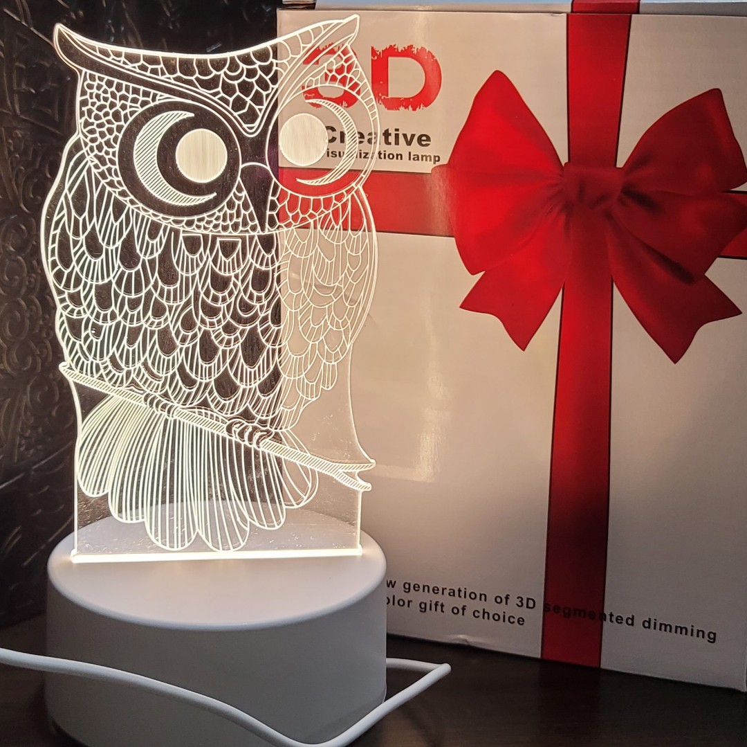 3d owl lamp