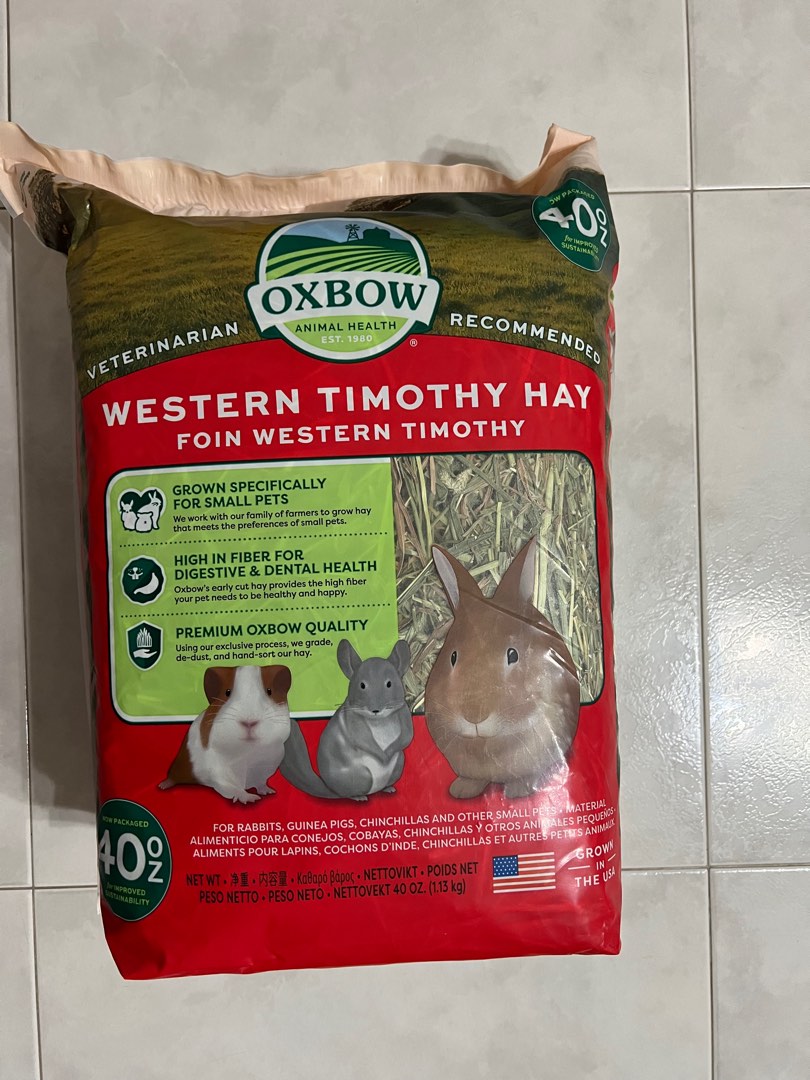 Oxbow Western Timothy Hay, Pet Supplies, Pet Food on Carousell