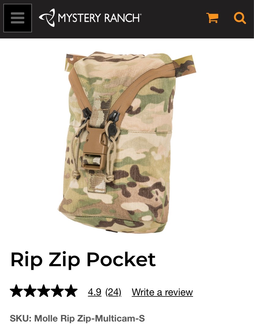 新品】MYSTERY RANCH Rip Zip Pocket 2個-