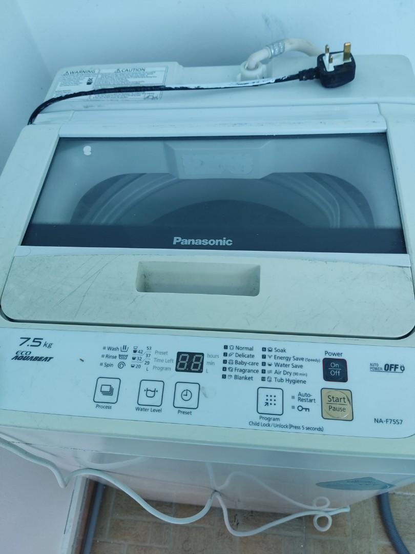 Panasonic 7.5kg Eco Aquabeat washing machine, TV & Home Appliances