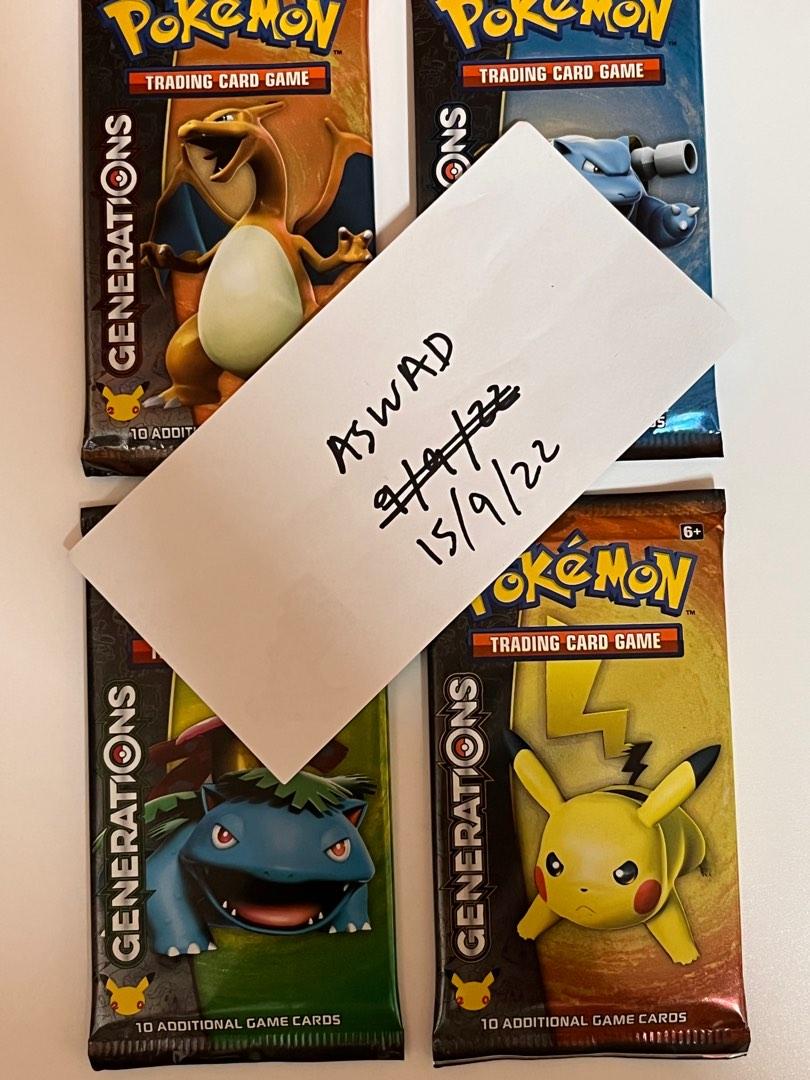 Pokemon 20th Anniversary Generation Booster Packs Art Ser, Hobbies