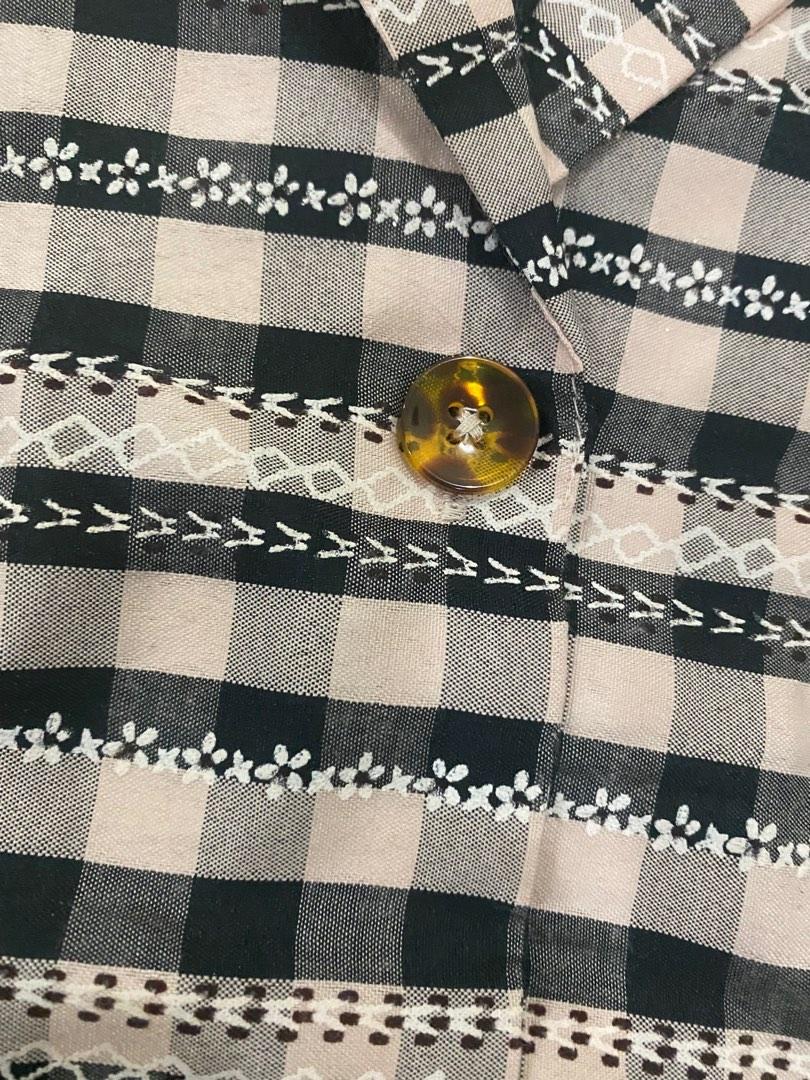 Pomelo singapore gingham smock top, Women's Fashion, Tops, Blouses on