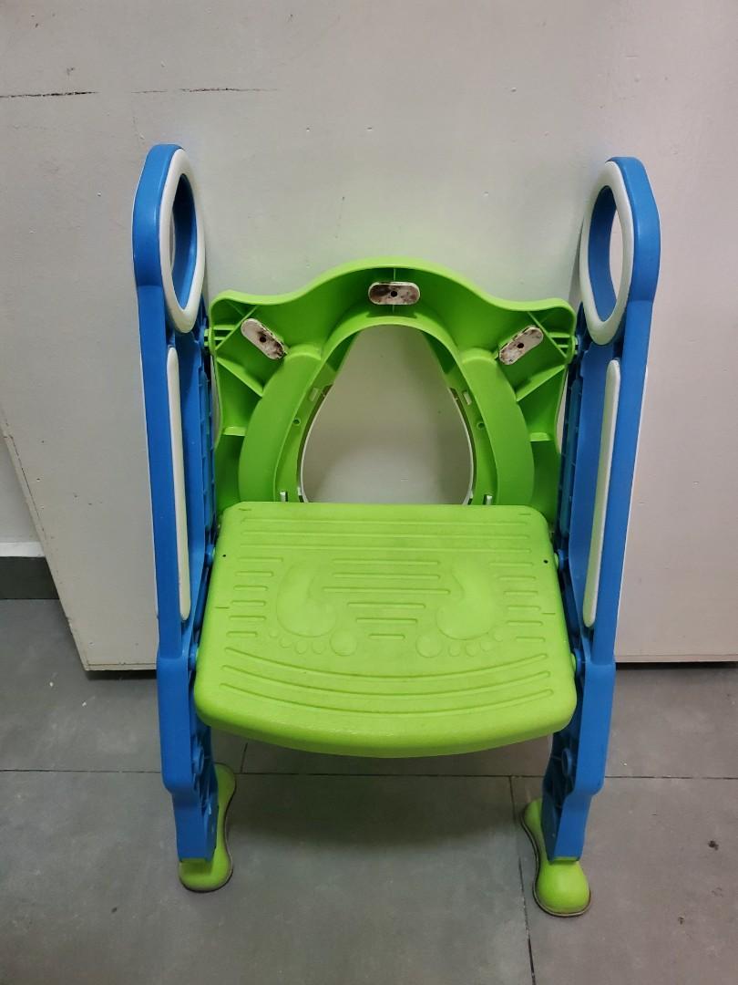 Potty toilet train portable kids seat with ladder, Babies & Kids