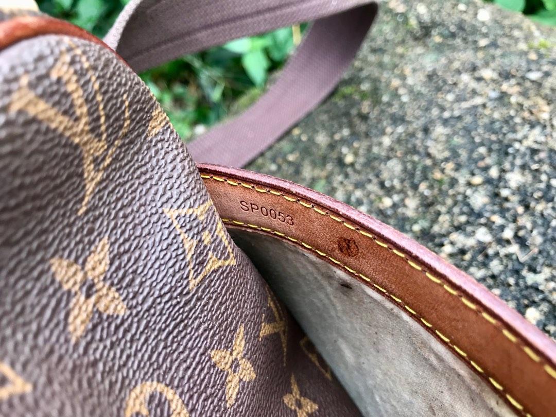 LOUIS VUITTON Sonatine Monogram Canvas Satchel Bag Brown