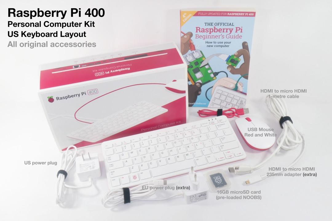 Raspberry Pi 400 Personal Computer Kit US Keyboard Layout (2 Units