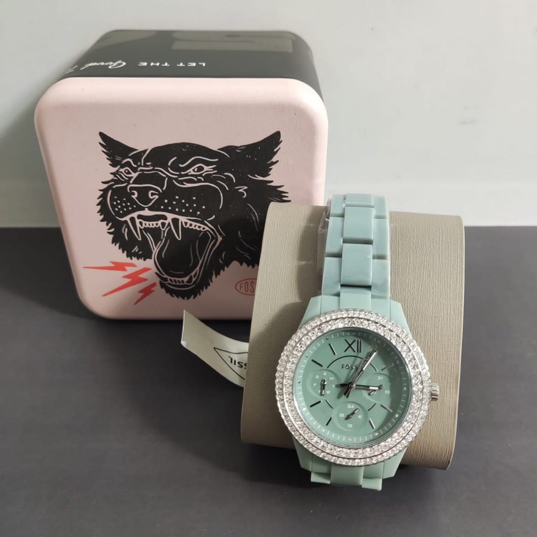 Ready Fossil es5152 Stella Green Castor, Barang Mewah, Jam Tangan