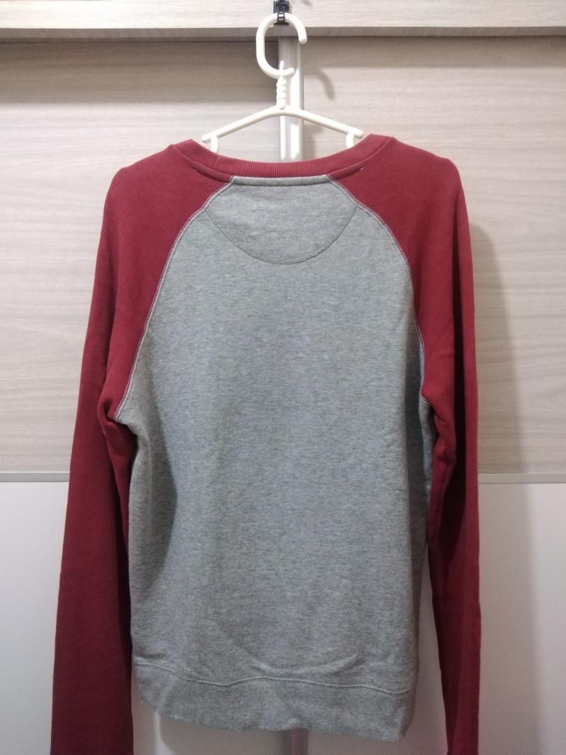 Red Gray School Sweater Men s Fashion Coats Jackets and Outerwear on Carousell