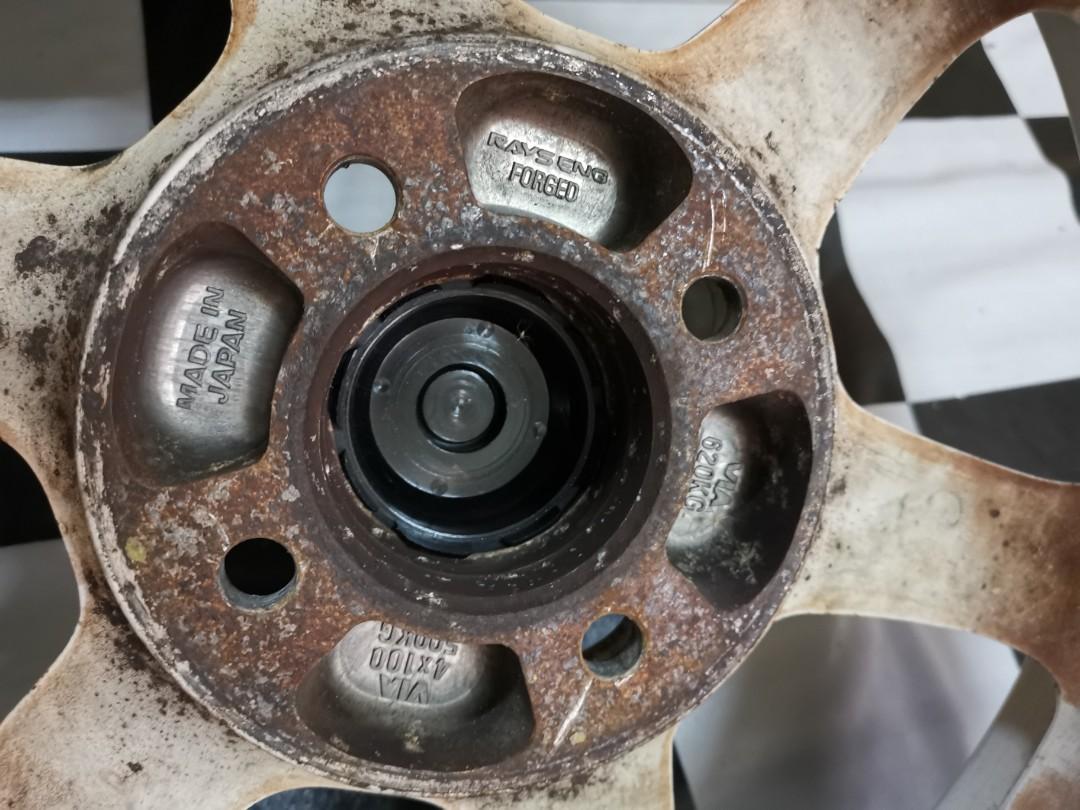 Rim TE37 15 6.5JJ ET35 Original Japan siap center cap type B, Auto