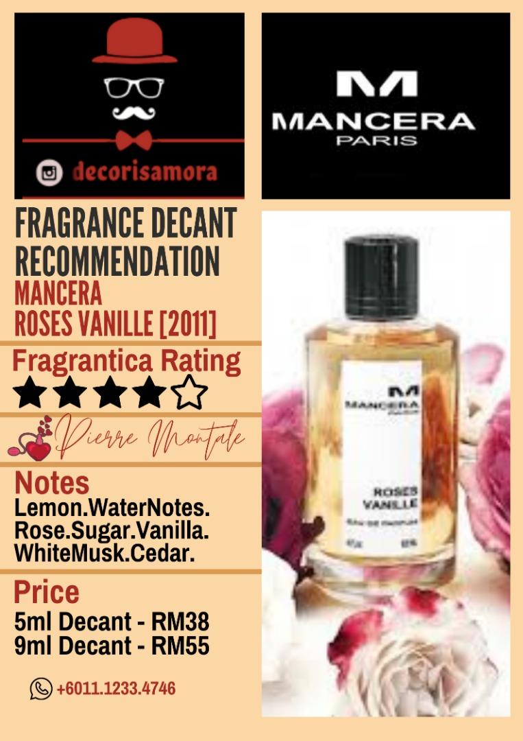 Roses Vanille by Mancera - Perfume Decant, Beauty & Personal Care, Fragrance  & Deodorants on Carousell