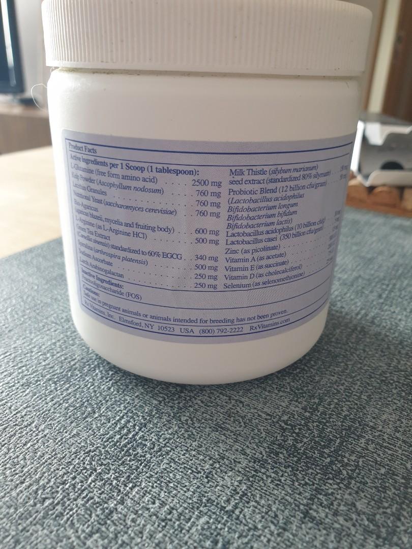 RX Vitamins Onco Support Powder 1 3 tub left Pet Supplies Pet
