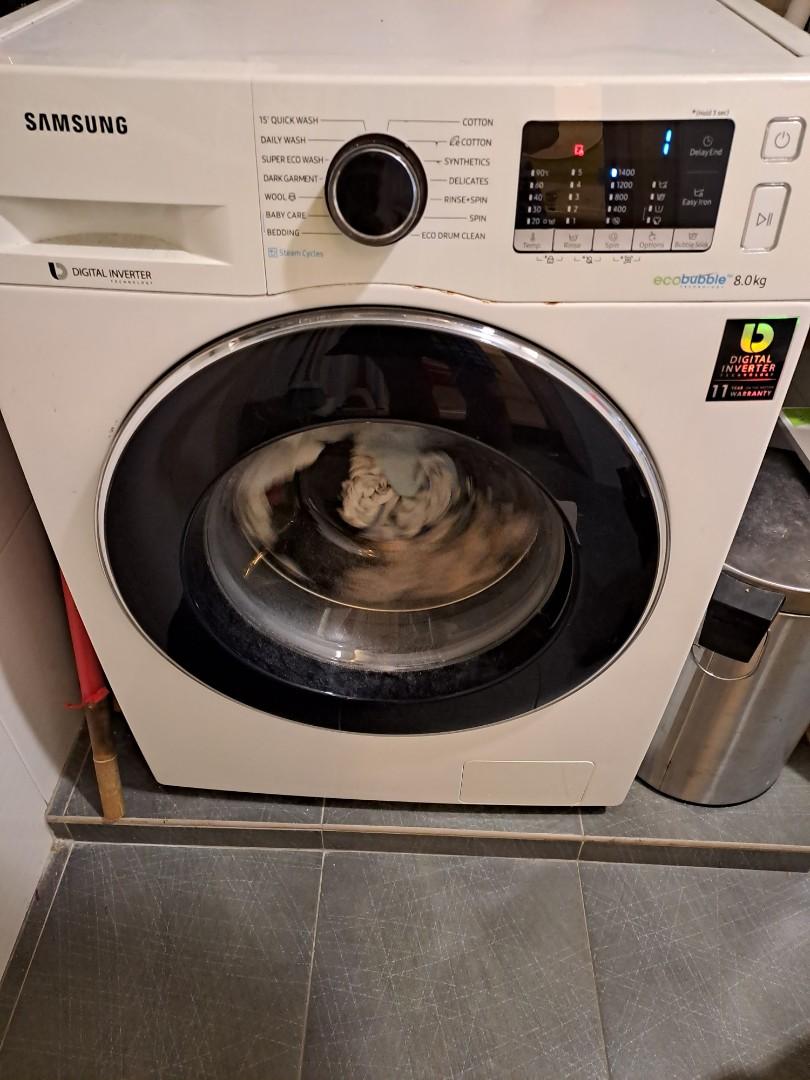 Samsung Front Load Washing Machine WW80J54EOBW/SP (8KG) EcoBubble