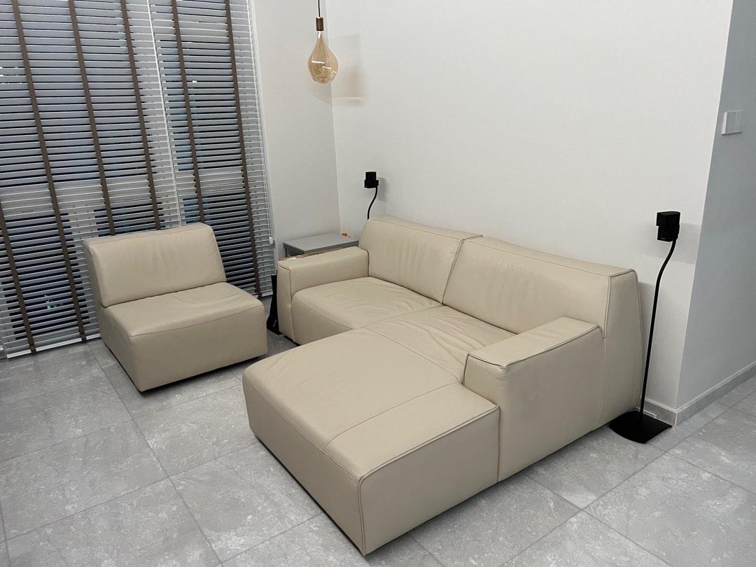 Selling Da Vinci Natuzzi Genuine Leather Sofa, Furniture & Home Living
