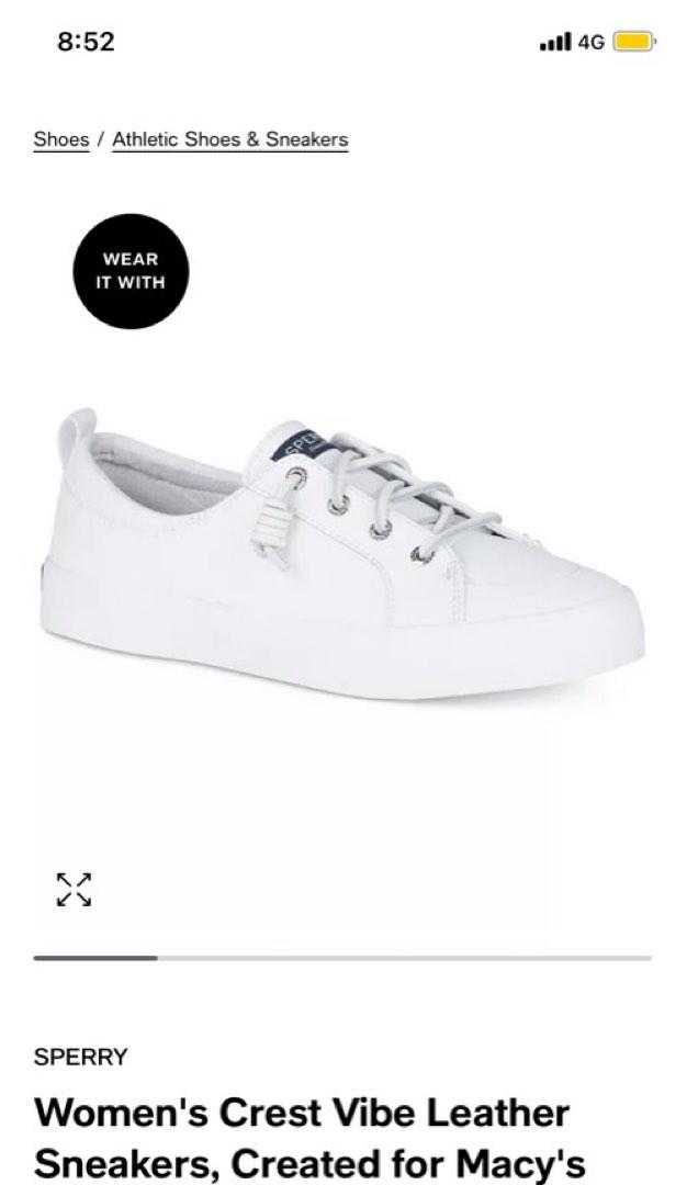 Sperry size UK5 US7.5 EU 38 Crest Vibe Leather Sneakers Created