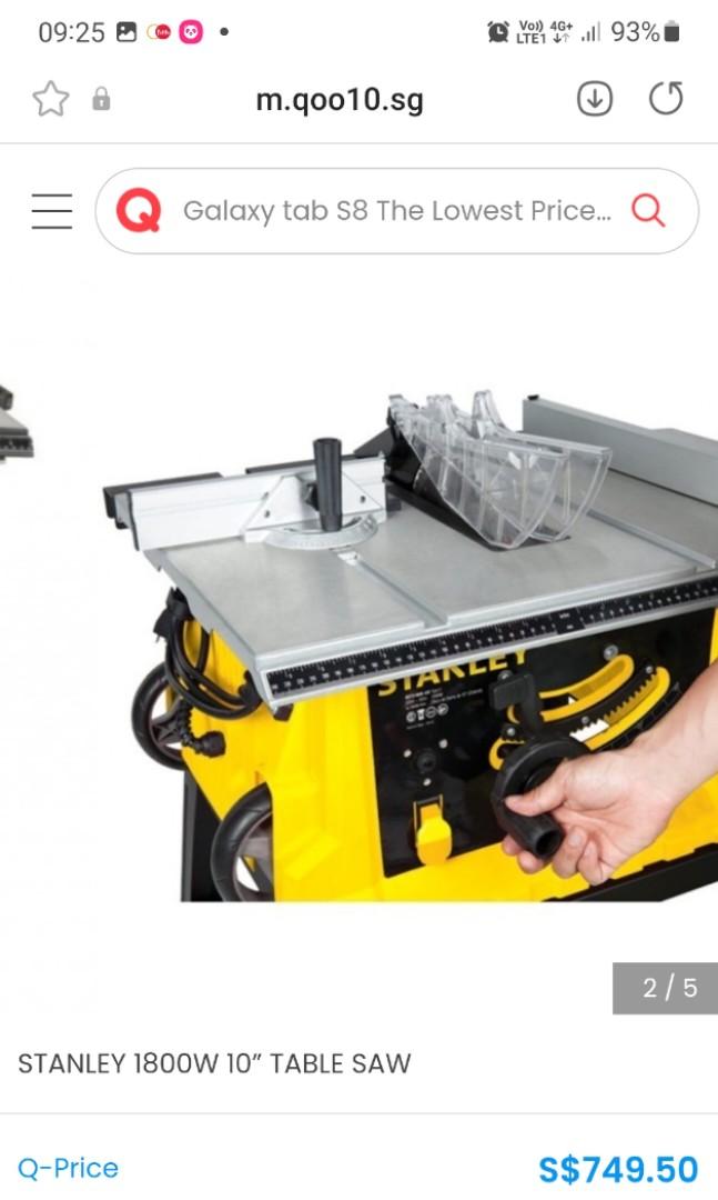 Stanley table saw stst1825, Furniture & Home Living, Gardening