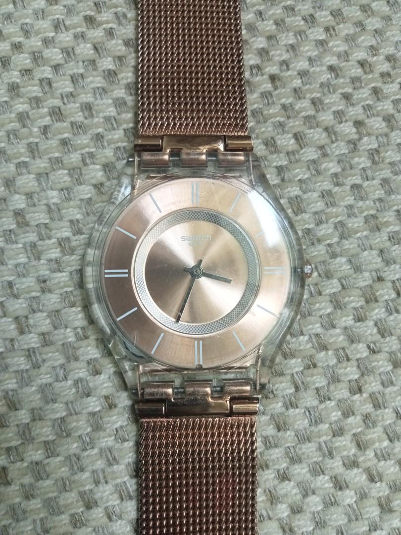 Swatch skin rose gold, Women's Fashion, Watches & Accessories, Watches ...