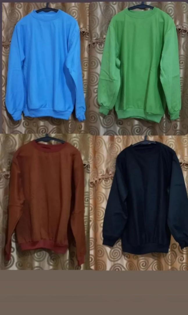 Jaket Sweater Polos Basic Unisex Sweater Crewneck Jaket Polos