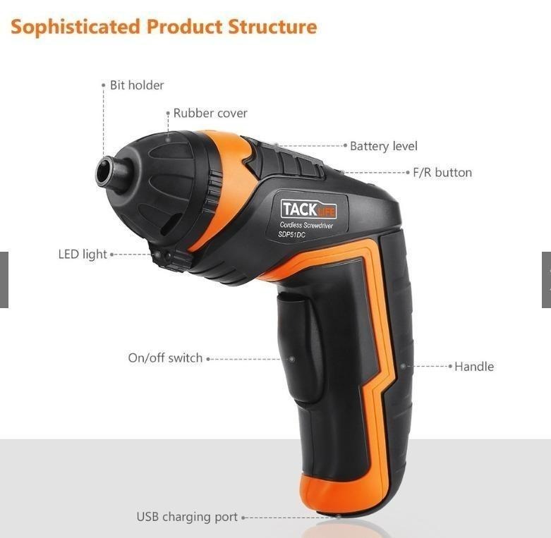 TACKLIFE SDP51DC 3.6V 2000mAh Rechargeable Lithium Battery Electric