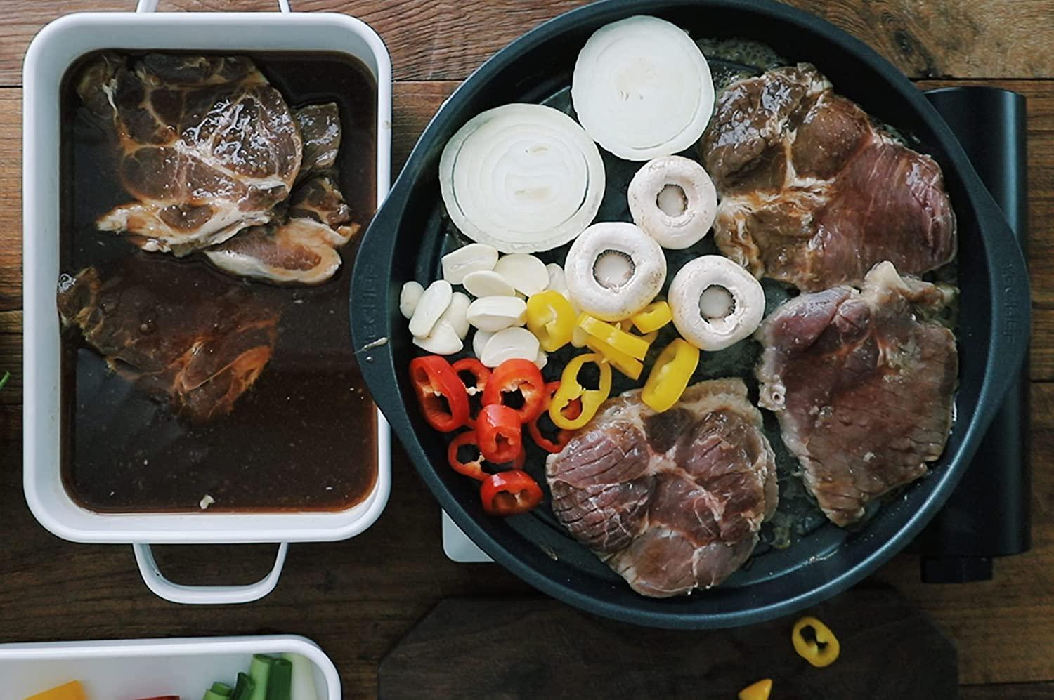 TeChef Stovetop Korean BBQ NonStick Grill Pan with Teflon Select Non