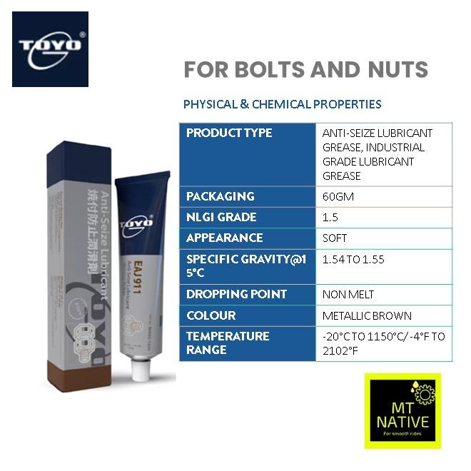 TOYOG Brake Caliper Grease / Silicone Grease / Anti Seize / Copper