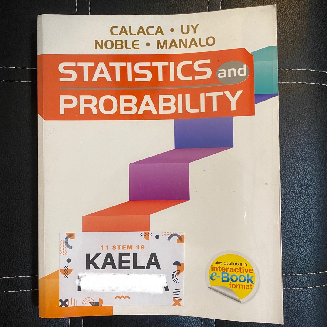 Ust Books UST SHS Statistics and Probability (with plastic cover), Hobbies & Toys ...