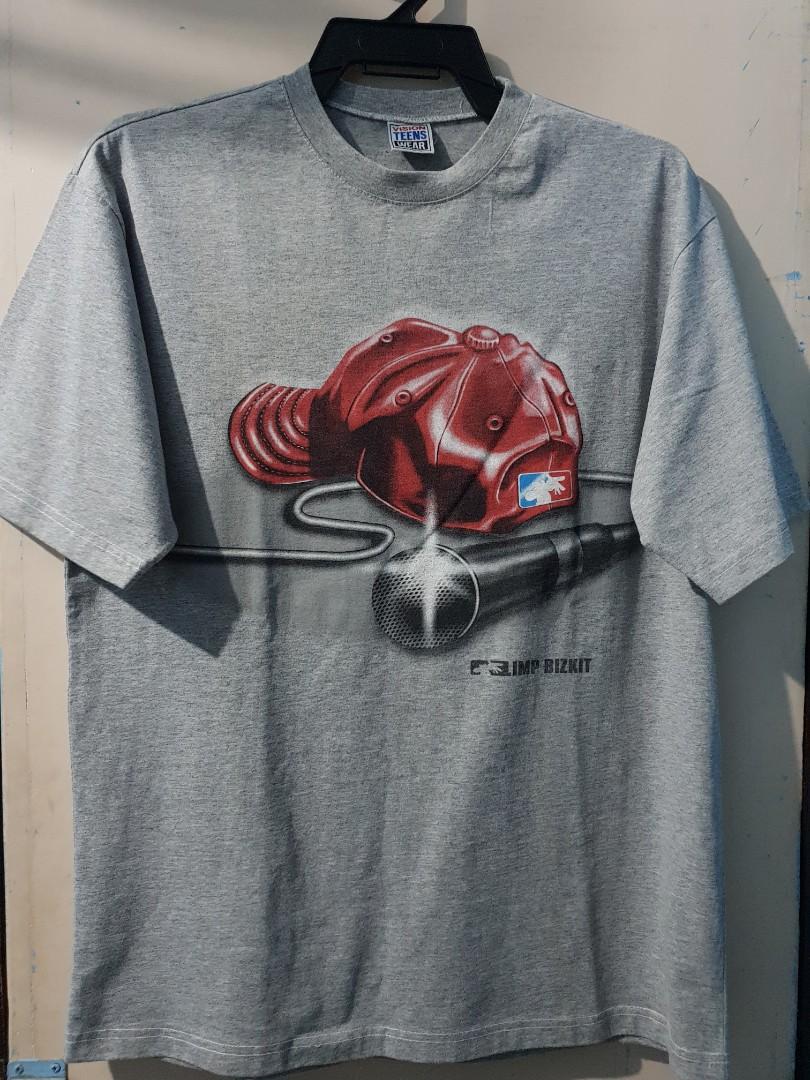 Limp Bizkit T Shirts Men's Tops Short Sleeved Round Neck Cotton Shirt Black S