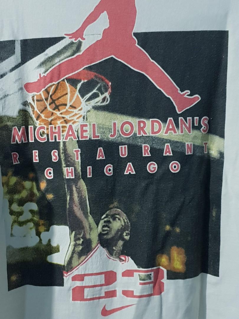 Vintage Nike Michael Jordan Restaurant Chicago Tee Shirt 1994 Medium Made in USA