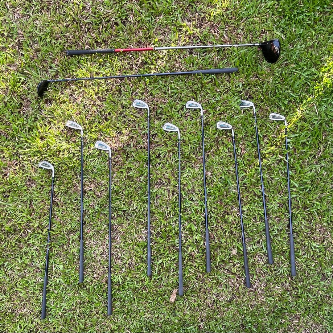 Rare "Extended Length" Iron Set for Tall Beginners + 2 Drivers, Sports