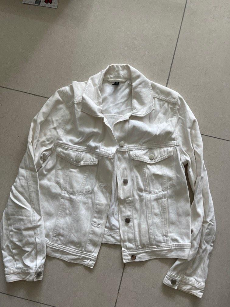 White denim 2025 jacket h&m