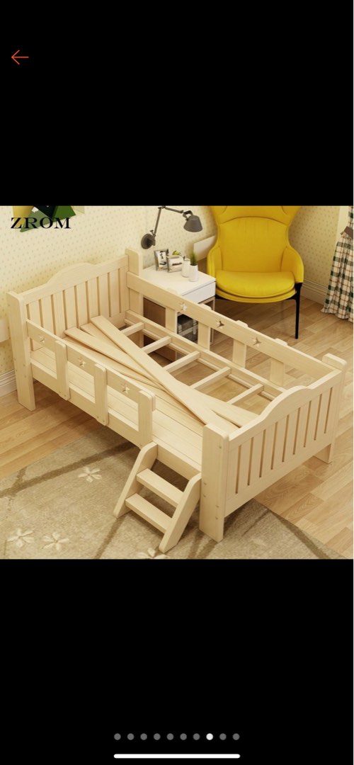 Wooden Bed Frame and bed, Babies & Kids, Baby Nursery & Kids Furniture ...