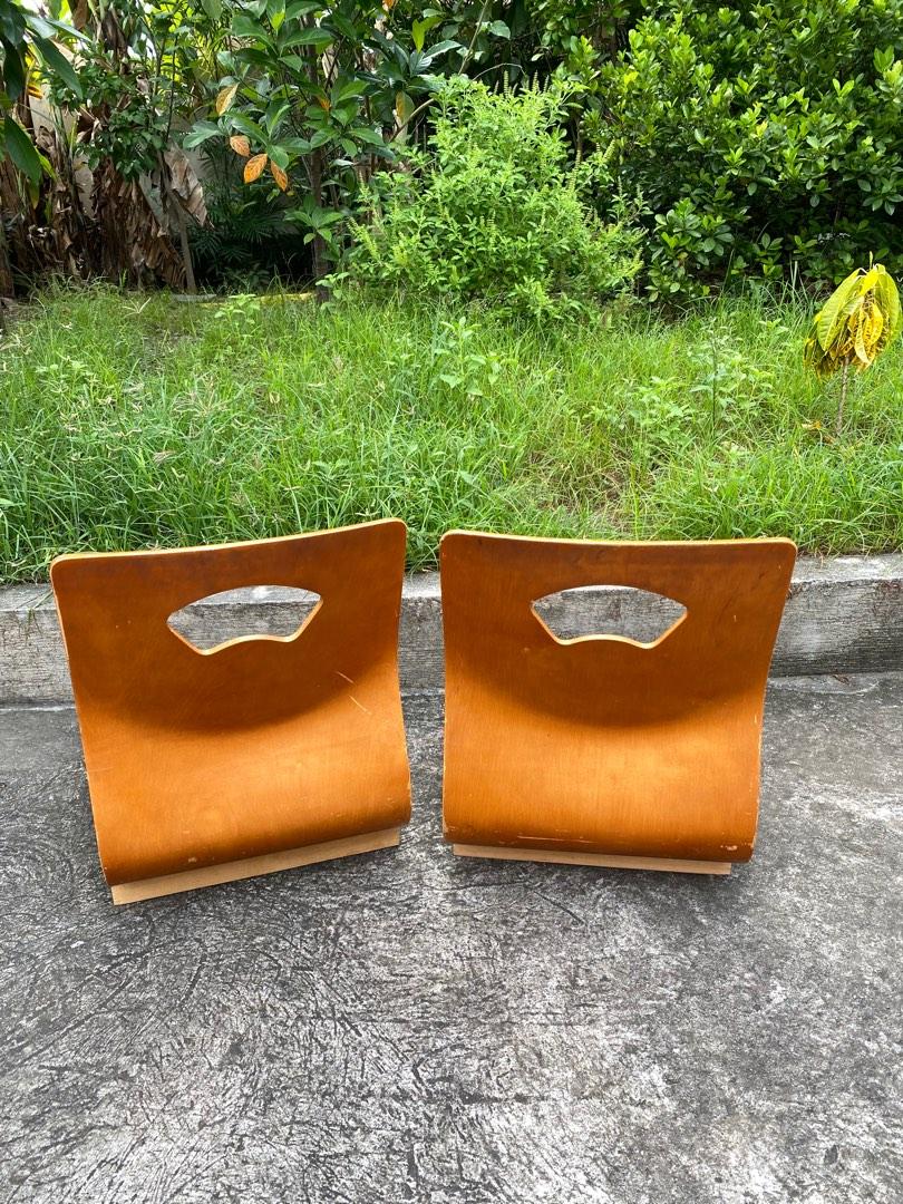 wooden floor chairs leather seat cushion, Furniture & Home Living, Home Decor, Other Home Decor