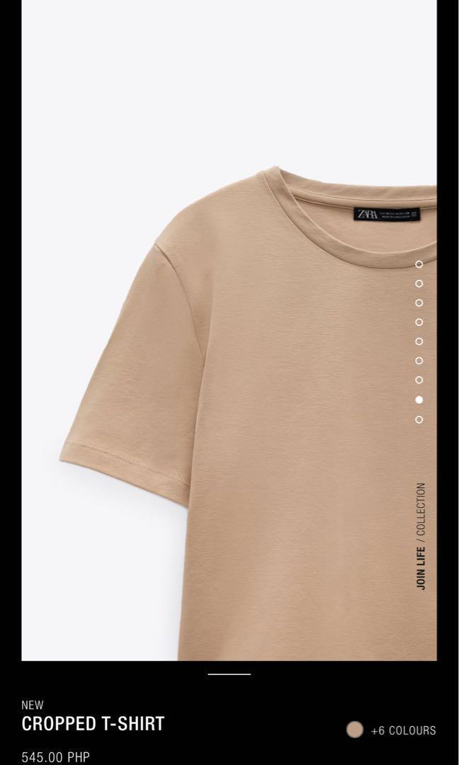 Zara Cropped Tshirt, Women's Fashion, Tops, Shirts on Carousell