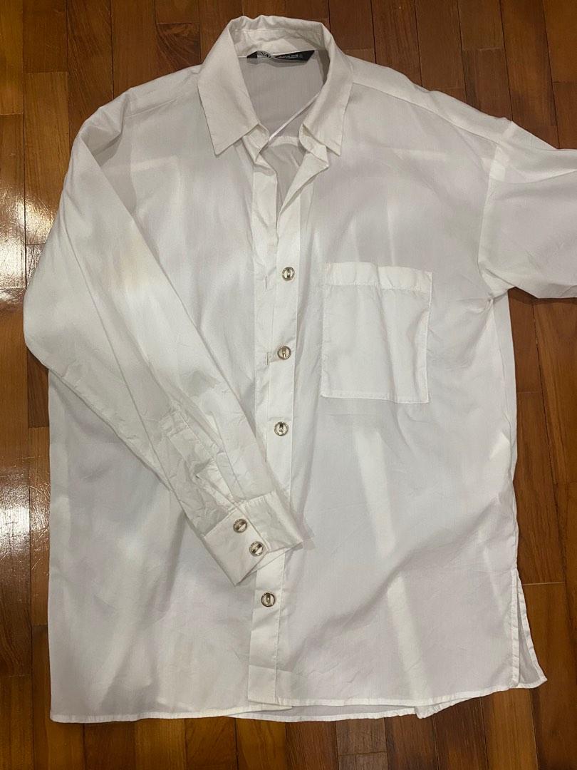 ZARA White Shirt Dress, Women's Fashion, Dresses & Sets, Dresses on
