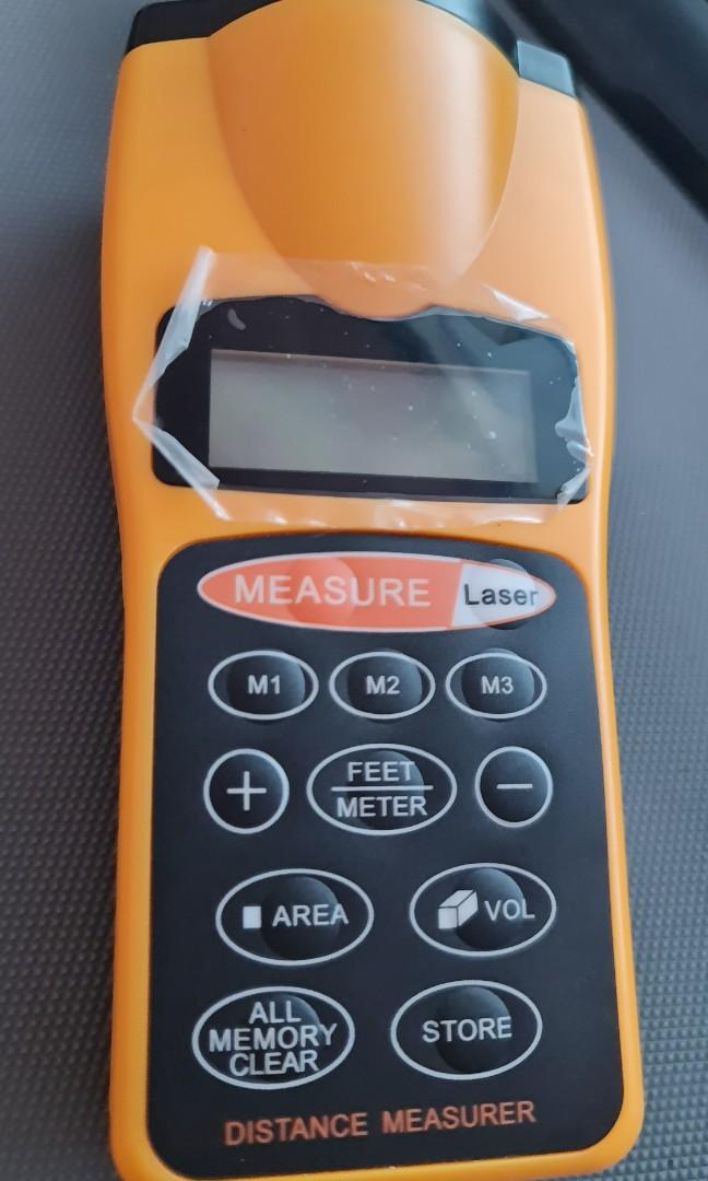 0DP Digital LCD Ultrasonic Distance Measure Tape Measure Laser Meter
