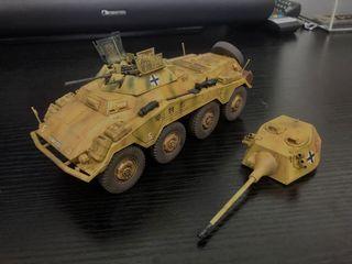 1/35 Sdkfz 234 8輪重裝甲車附兩款炮塔，tiger i